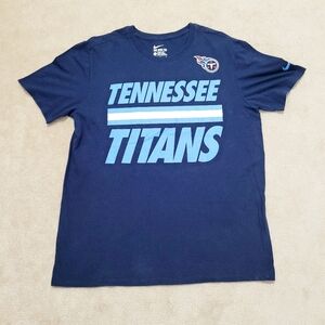 The Nike Tee Tennessee Titans Blue Short Sleeve T-shirt Unisex Size Large Cotton